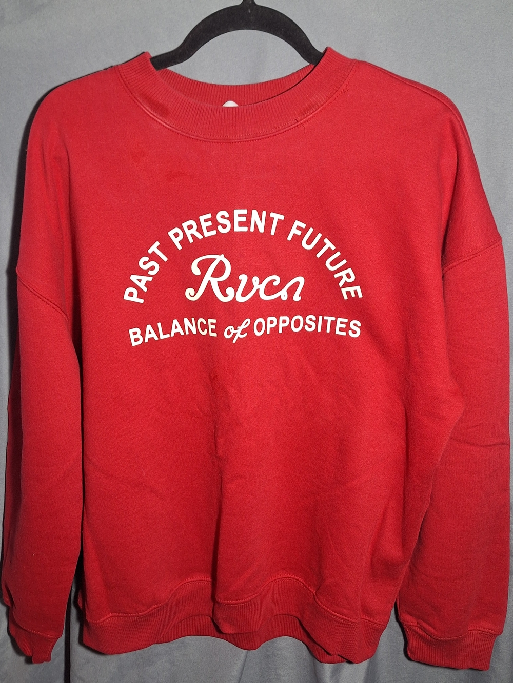 RVCA Red Crewneck Sweatshirt - Balance of Opposites
